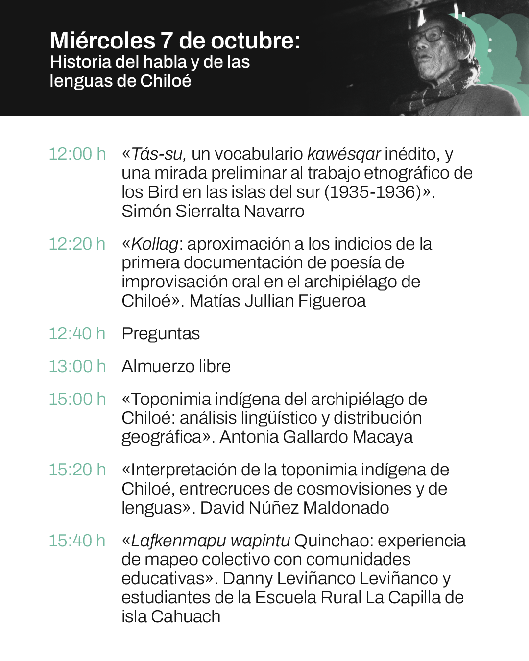 Programa 11° Seminario Chiloé: Historia del Contacto
