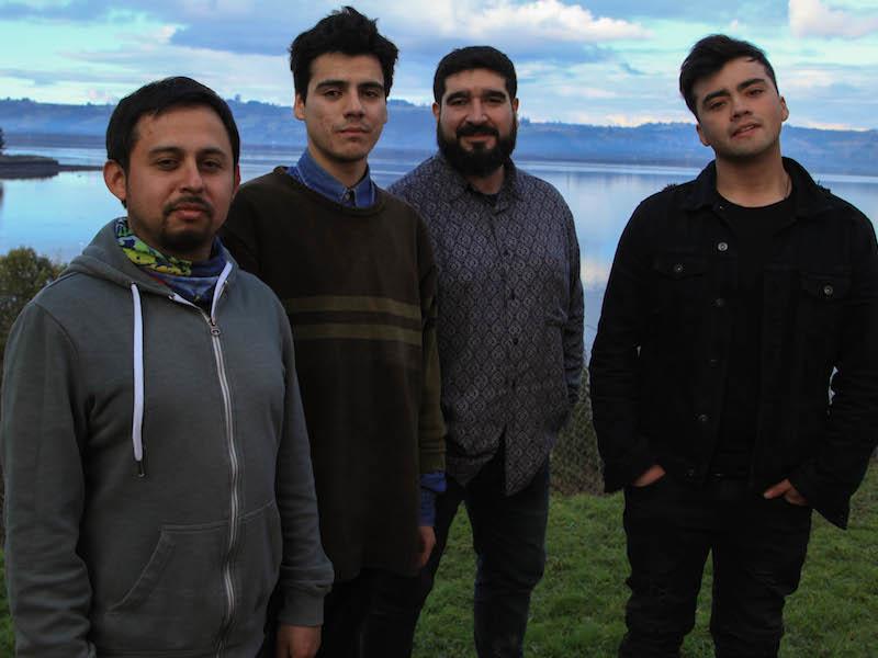 Imagen de los integrantes de la banda: Cristian Vargas, Joaquin Manriquez, Pablo Cordova y Danilo Pozo