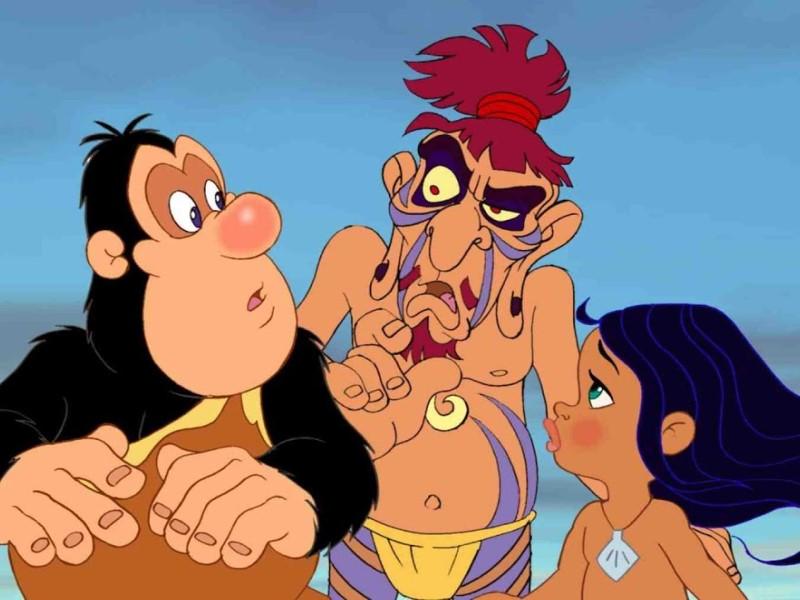 Personajes de la película Ogú y Mampato en Rapa Nui Personajes de la película Ogú y Mampato en Rapa Nui