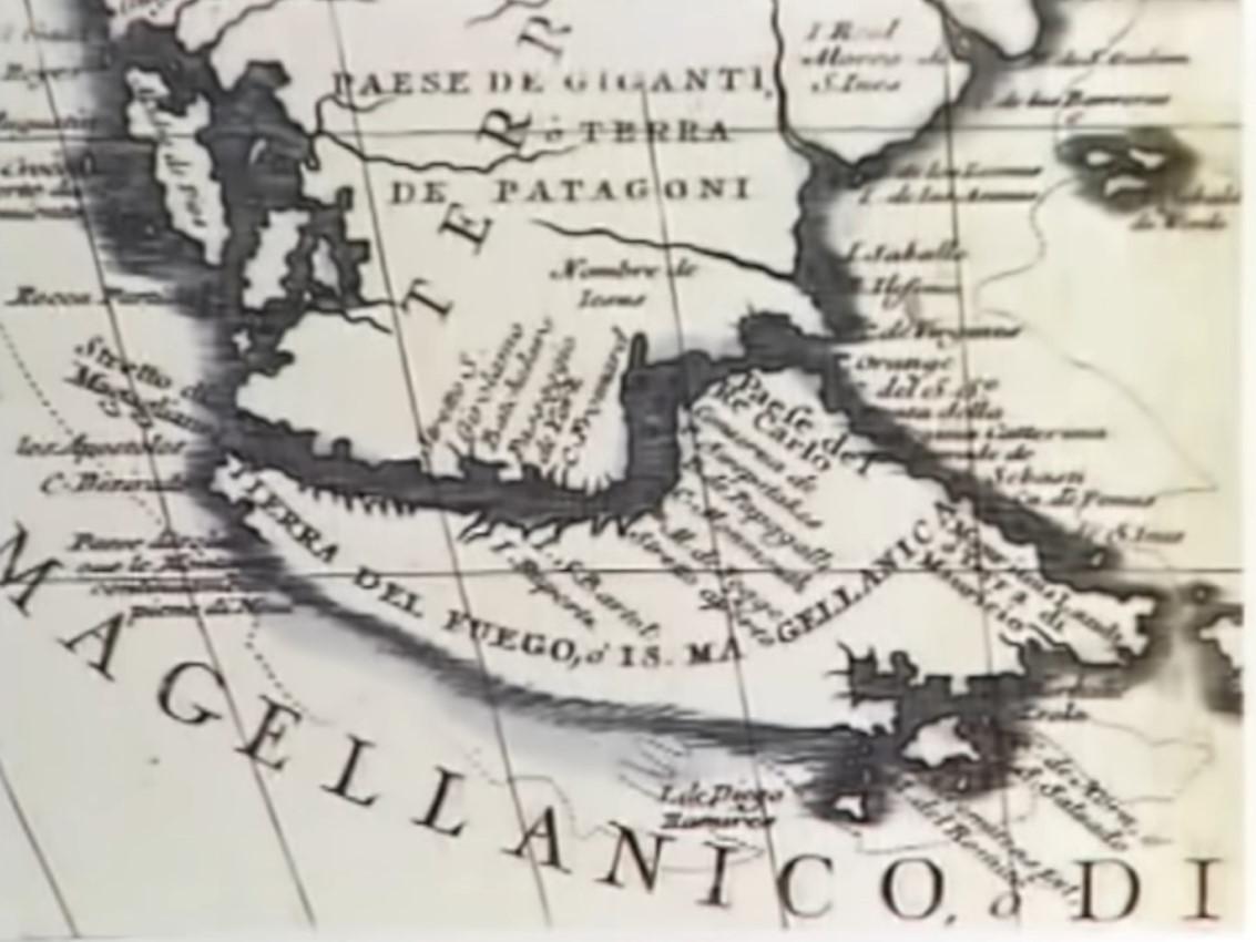 Mapa del estrecho de Magallanes