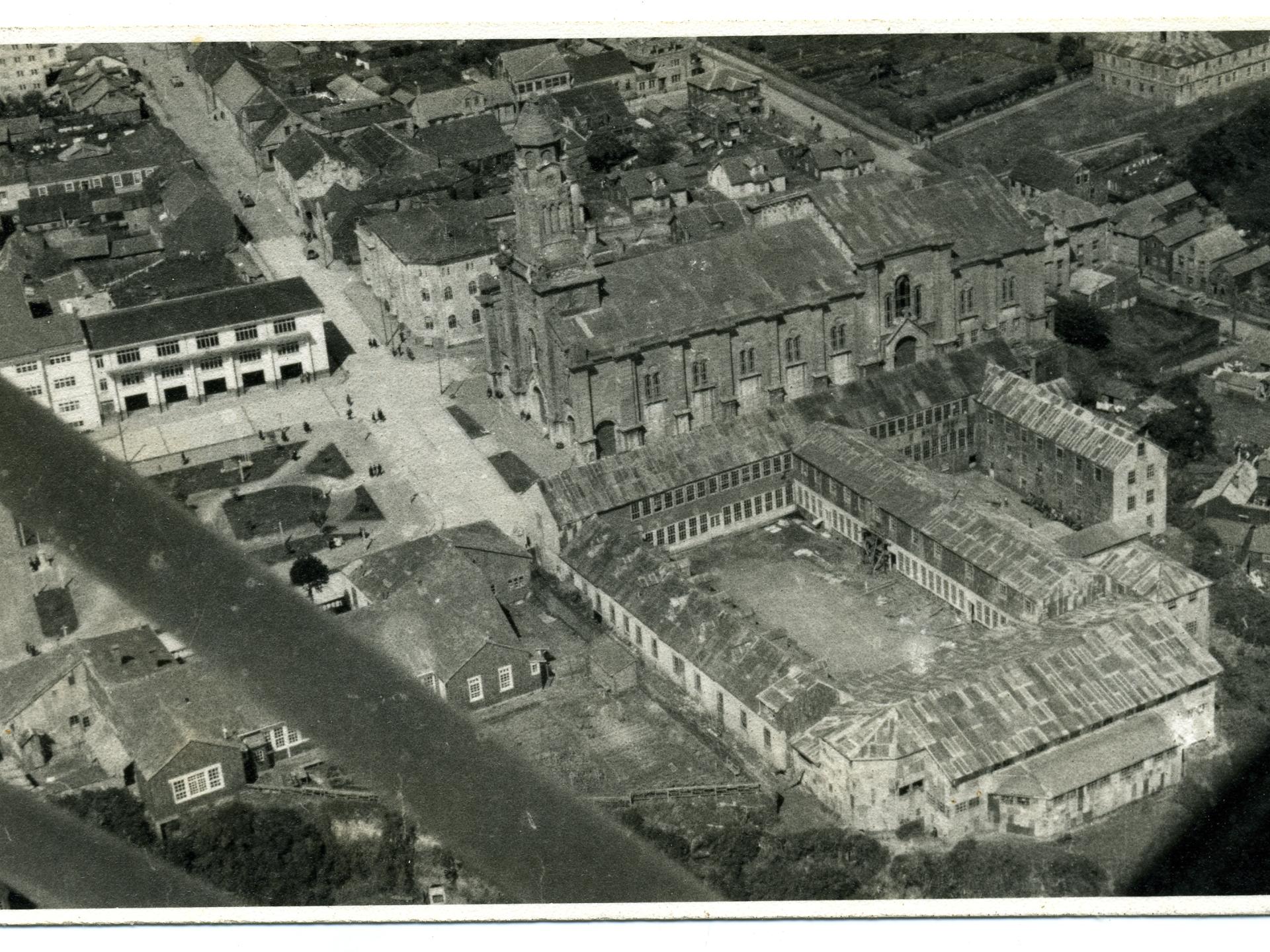 Fotografía del centro de Ancud, 1953