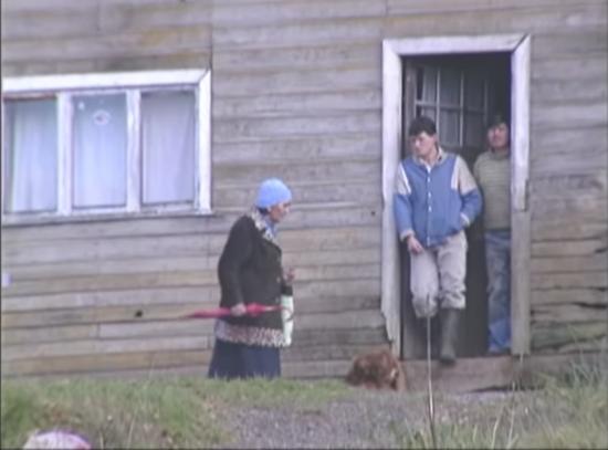 Poblado de Riñihue, lugar donde se realizaron trabajos para desembalsar el lago Riñihue tras quedar bloqueado el curso natural del Río San Pedro producto del terremoto. Este evento se recuerda como Riñihuazo.