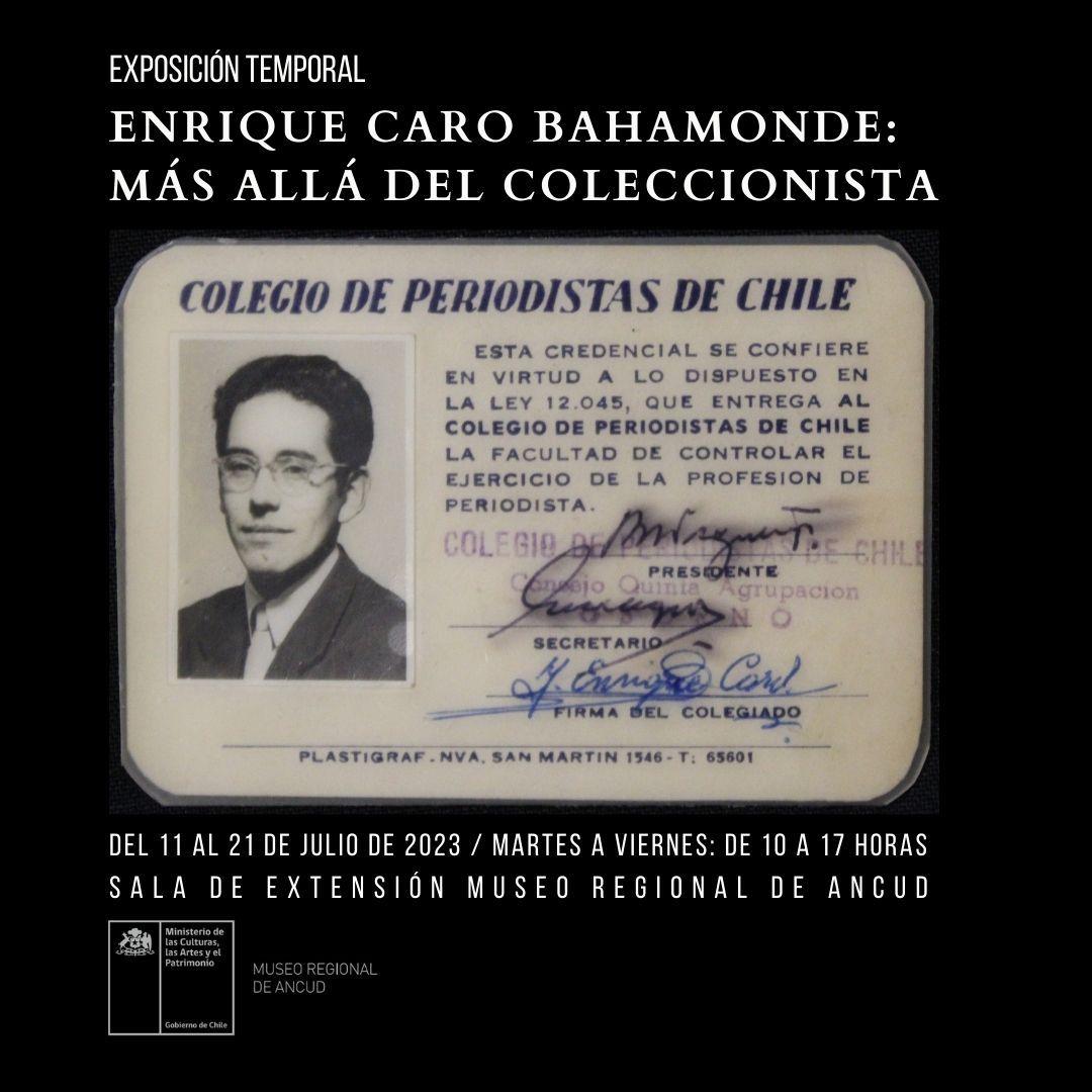 Afiche exposición Enrique Caro Bahamonde: más allá del coleccionista