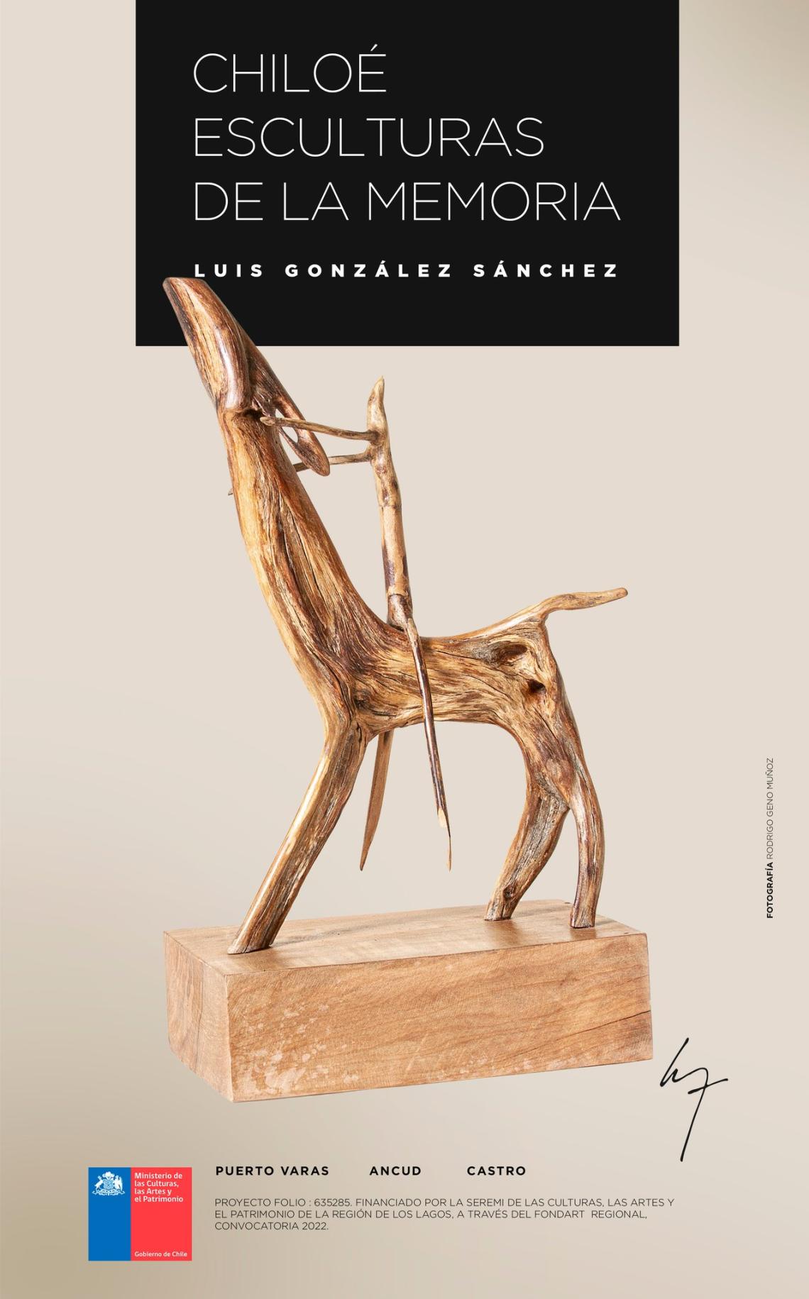 Afiche exposición Chiloé: Esculturas de la memoria