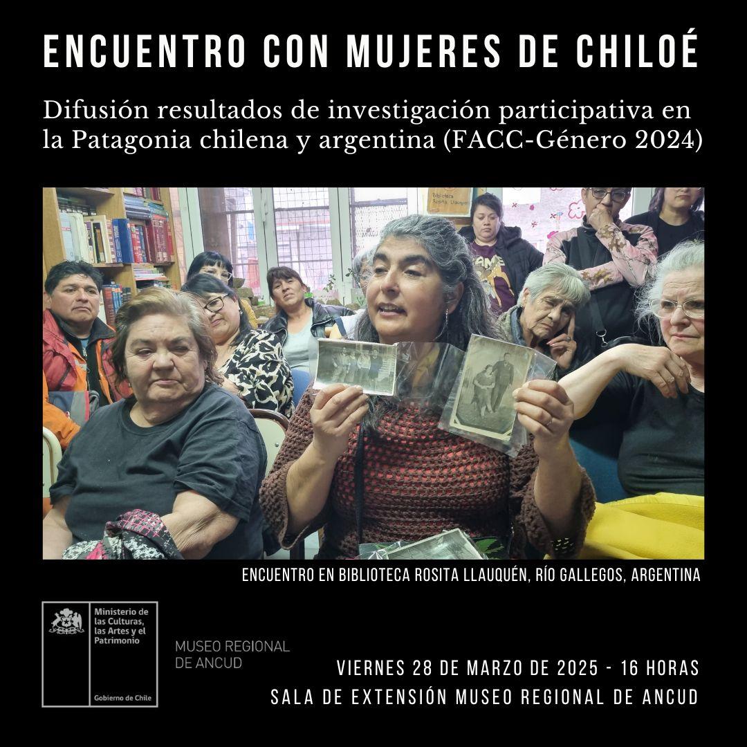 Afiche encuentro con mujeres de Chiloé Afiche encuentro con mujeres de Chiloé