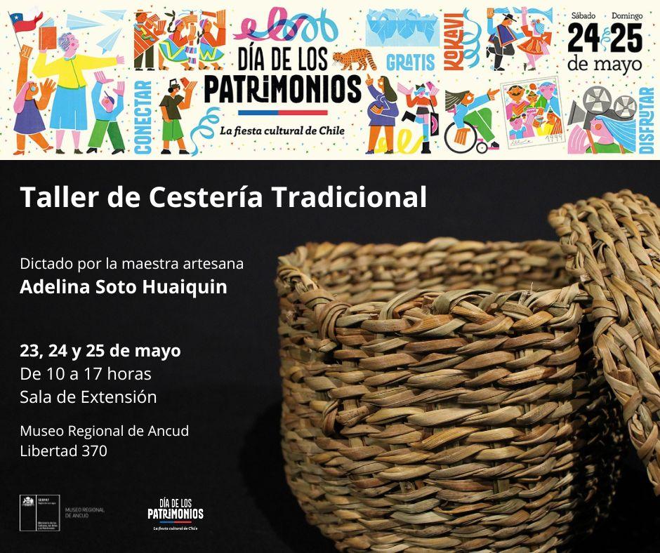 Afiche taller de cestería tradicional - DPC 2025 (1) Afiche taller de cestería tradicional - DPC 2025 (1)