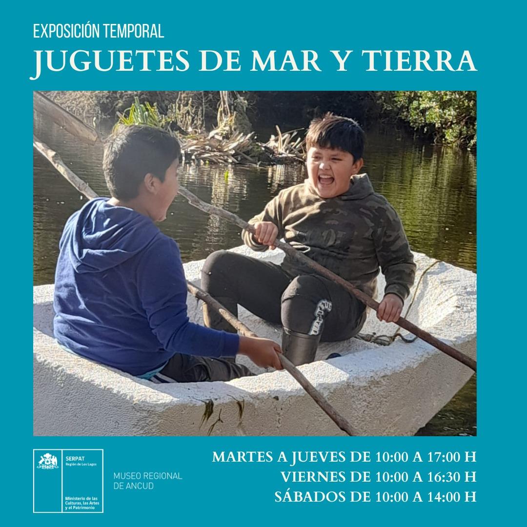 Afiche exposición temporal Juguetes de mar y tierra