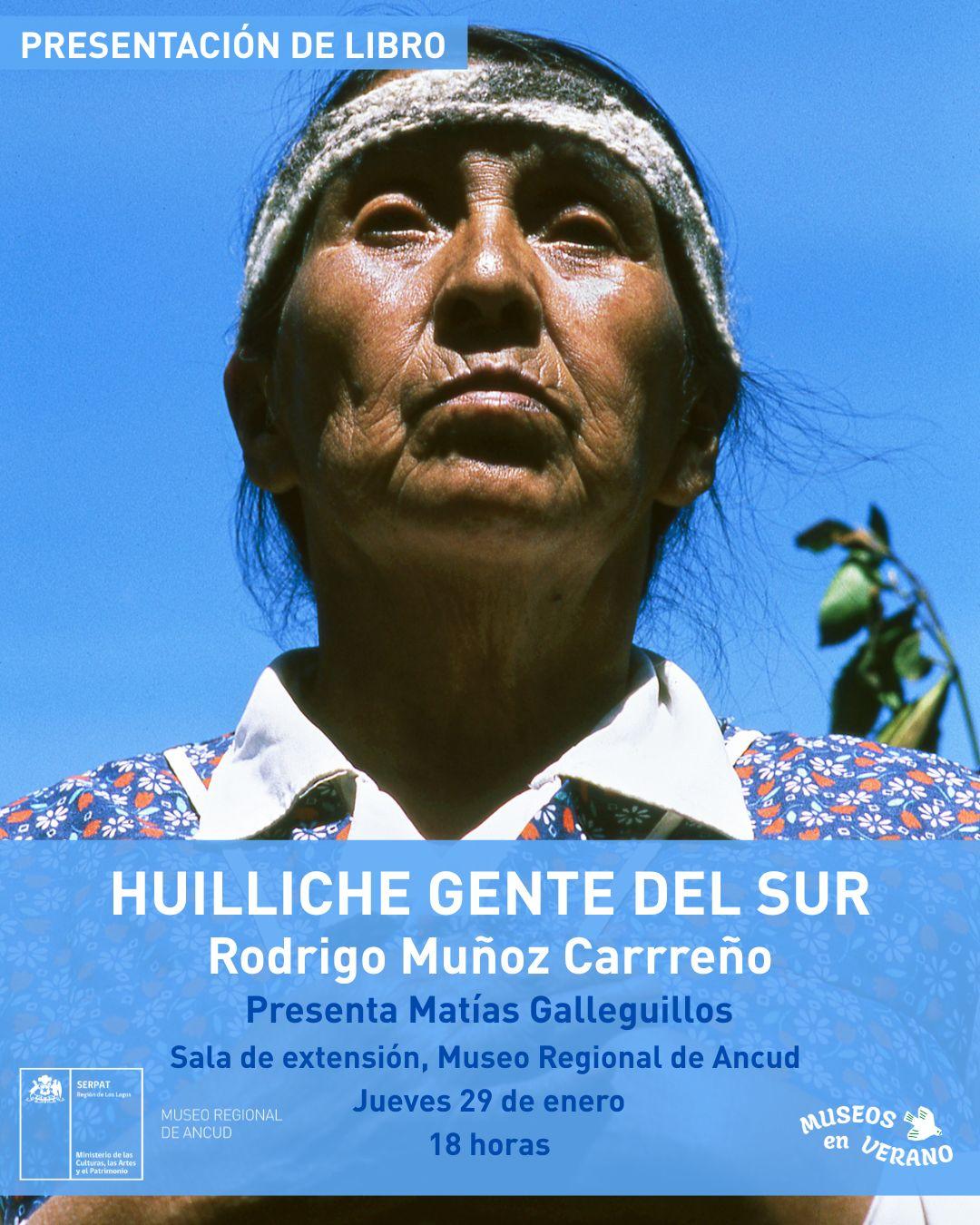 Afiche lanzamiento libro Hulliche gente del sur