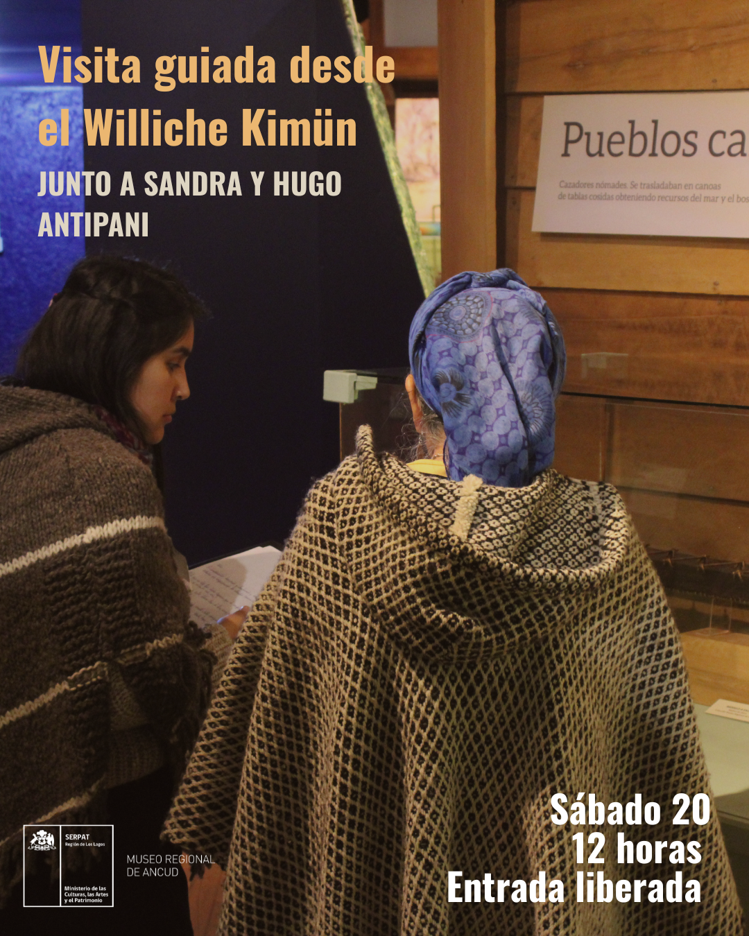 Afiche Visita guiada desde el Williche Kimün (2026)