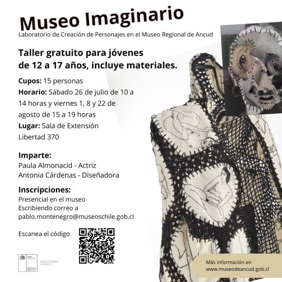 Afiche 1 Laboratorio de Creación de Personajes en el Museo Regional de Ancud